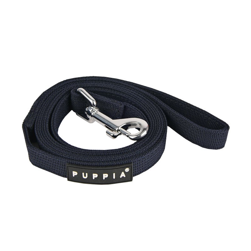 Puppia Two Tone Dog Lead Strong Durable Comfortable Grip Walking Training Leash for Small & Medium Dog, Navy, Medium - Image 1